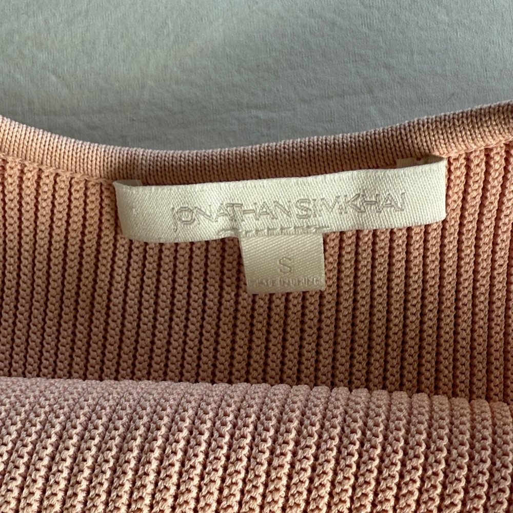 Jonathan Simkhai Blush Ribbed Tank Top - Picture 3 of 5
